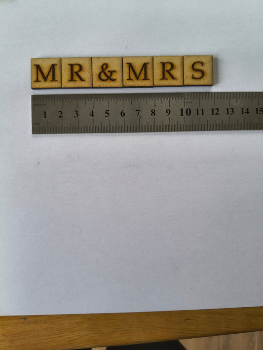 Mr. & Mrs. Scrabble Tiles